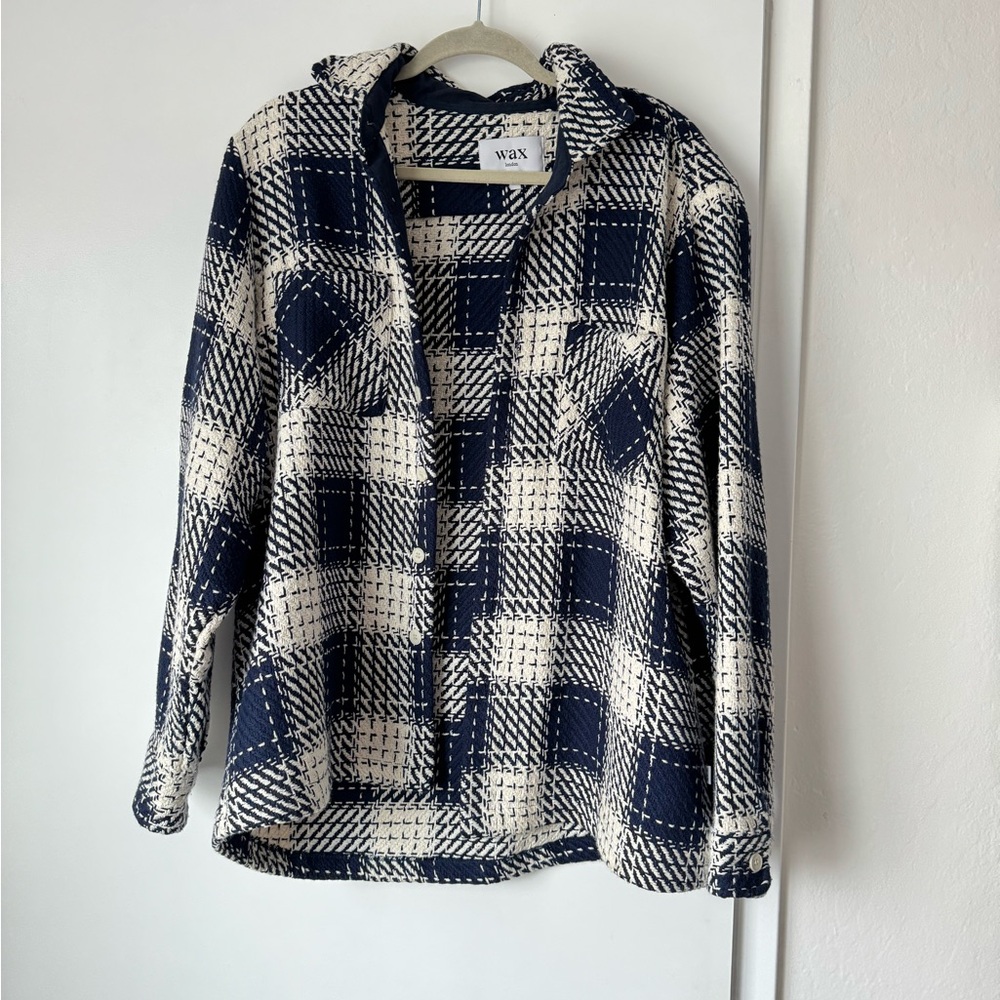 NWOT Wax London Whiting - Navy Marine Beatnik Overshirt